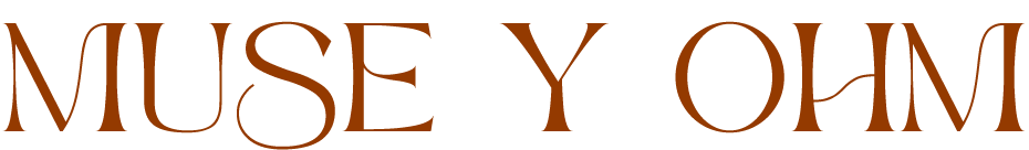 Logo lettrage majuscules MUSE Y OHM terracotta