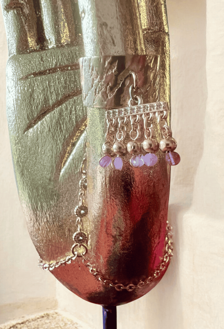 Bague APU réglable tourmalines roses