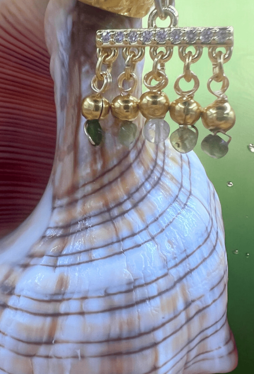 Bague APU tourmalines vertes zoom