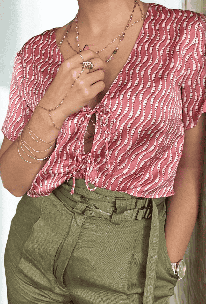 Chaîne de main CHINCHERO collier PARAIBA