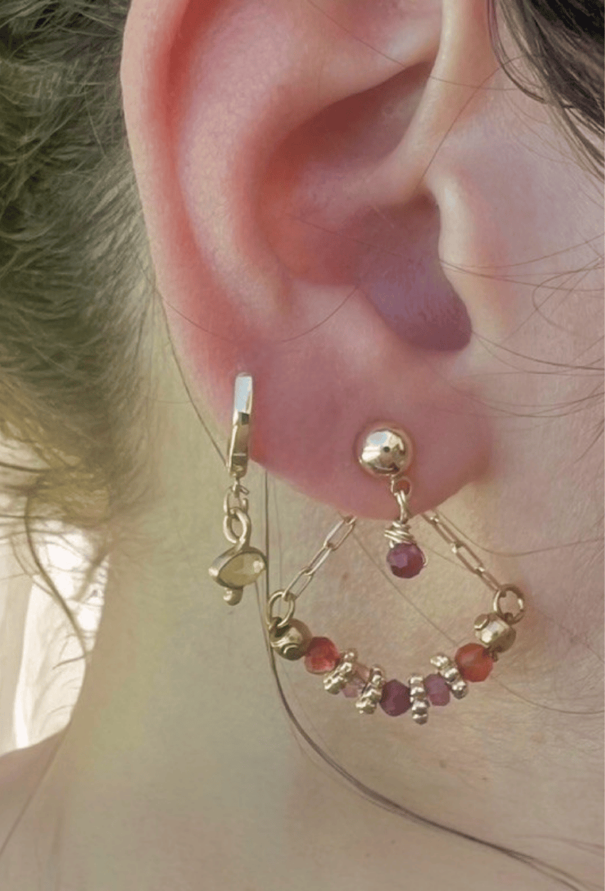 Boucles LE CAP rondes portées