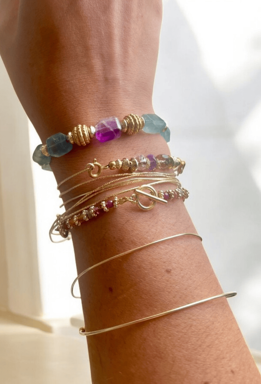 Bracelet DOUALA + chaînette 6 cm