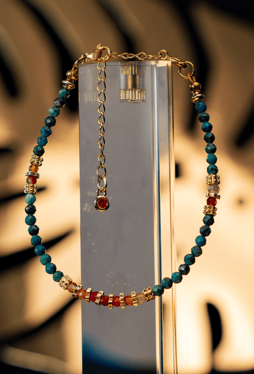 Bracelet JOHANNESBURG vert orange prisme