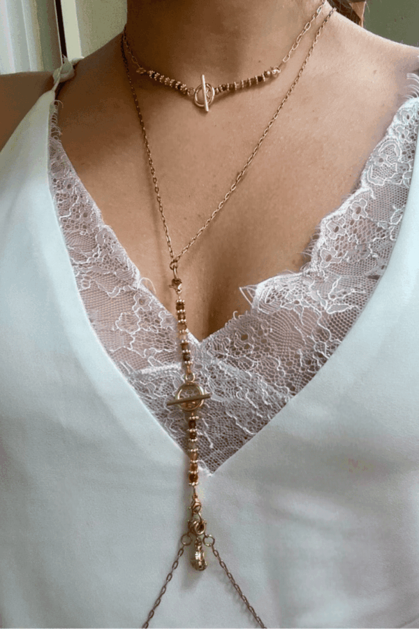 Collier LE CAP et bijou de corps LE CAP sur chaîne JAIPUR