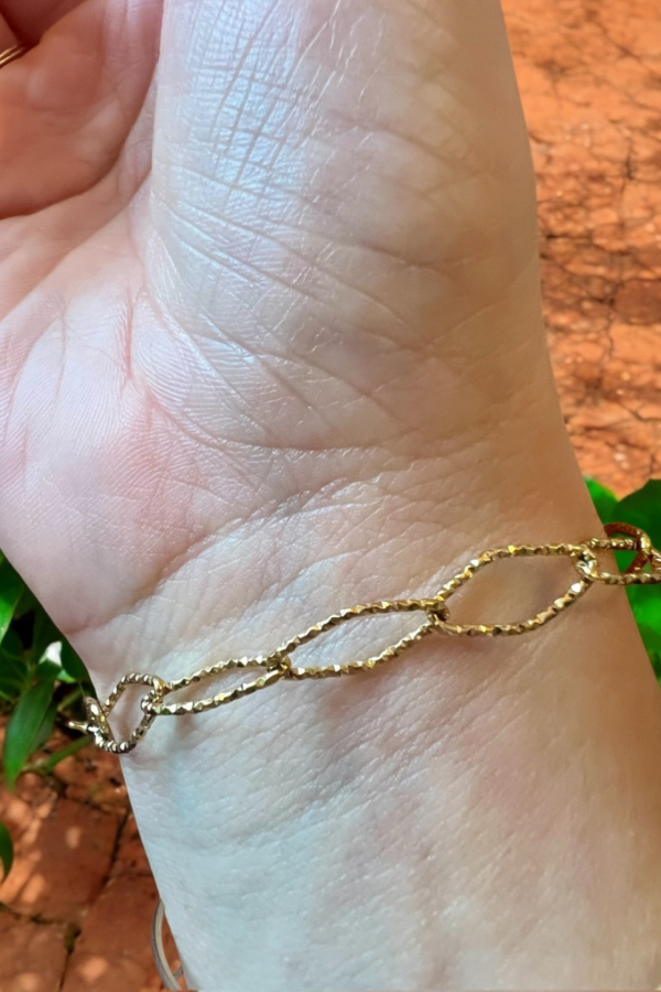 bracelet chaîne acier inoxydable diamantée