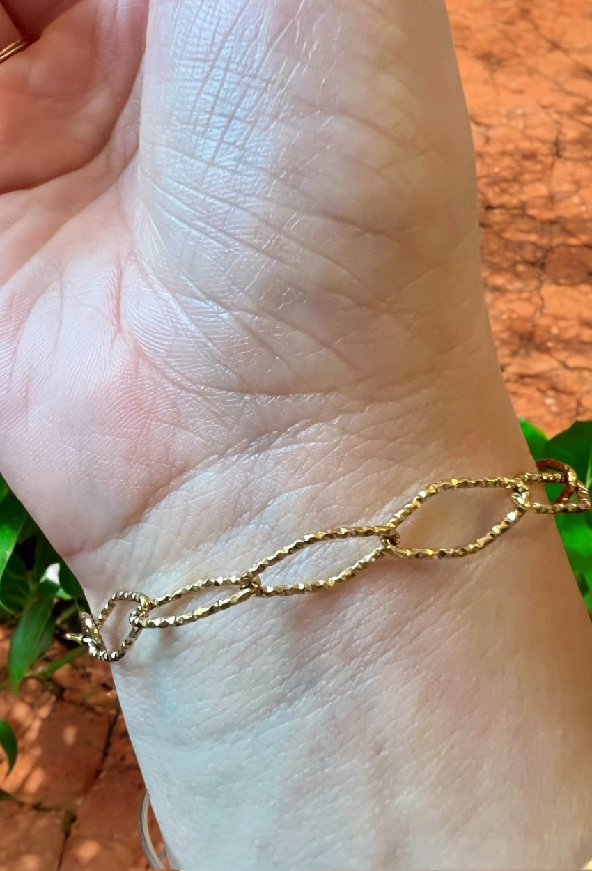 bracelet chaîne acier inoxydable diamantée