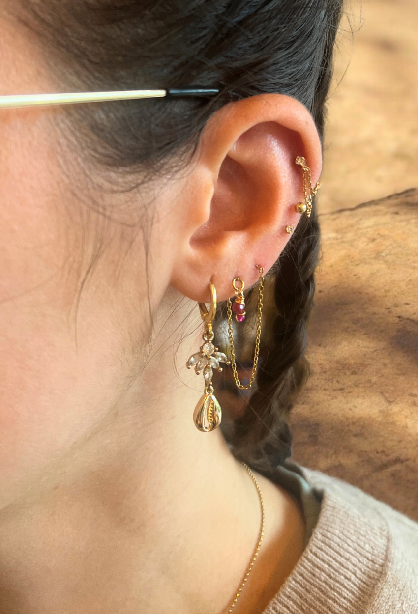 mignardise créole cauri oreille