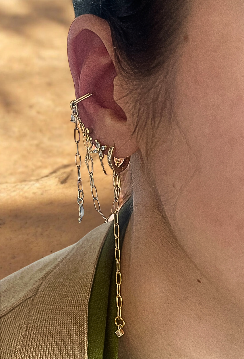 mignardise créole pendante nacre ear cuff