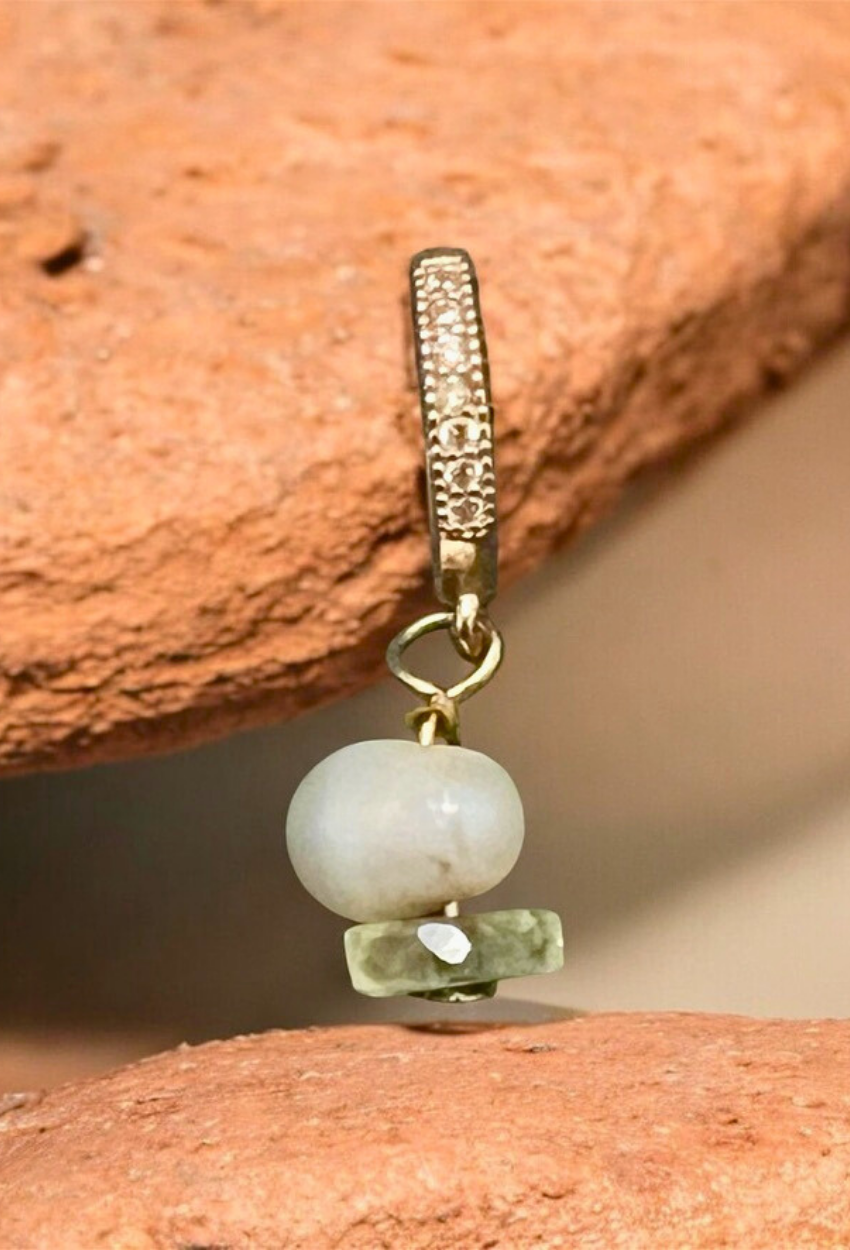 mignardise créole pendentif perle citrine
