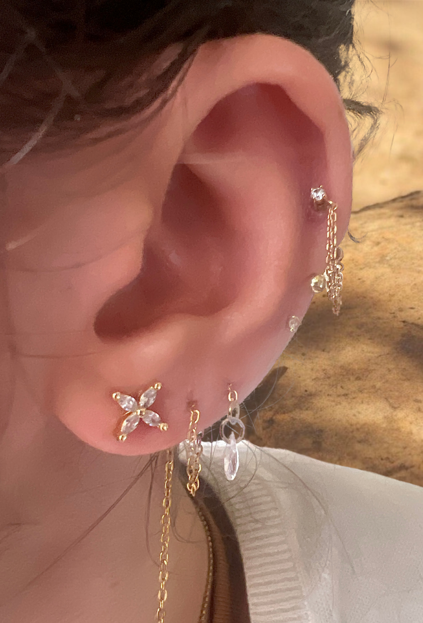 Mignardise fleur zircon configuration 1