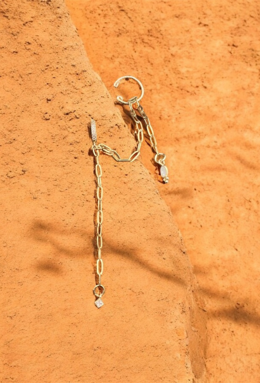 mignardise pendante créole zircon et nacre