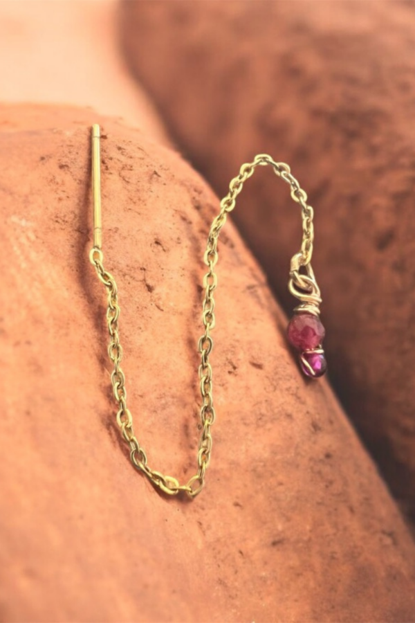 mignardise chaînette rubis