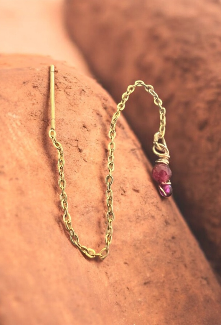 mignardise chaînette rubis